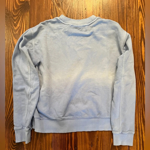 SCOTCH & SODA Dip Dye Blue Sweatshirt Organic Palm Tree Embroidery - Picture 8 of 9